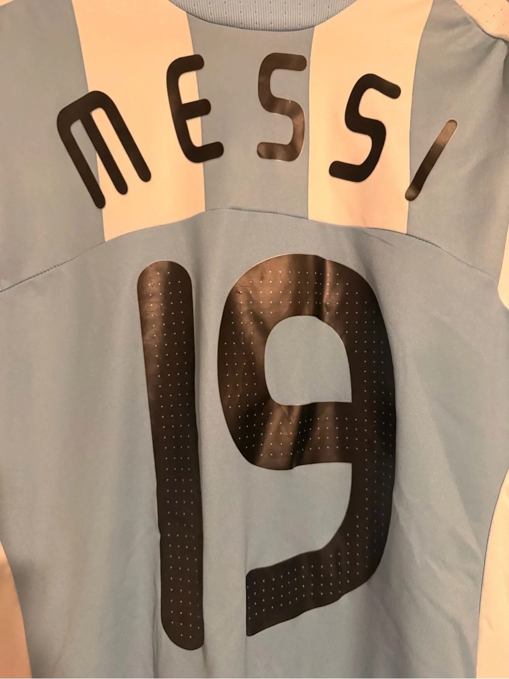 2005/2007 Adidas Argentina Home Soccer Jersey Lionel Messi #19 Men Sz M